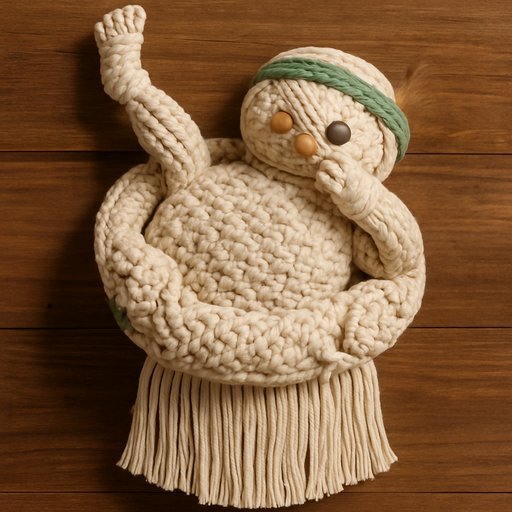 Baby in Macrame/Knotted Rope style