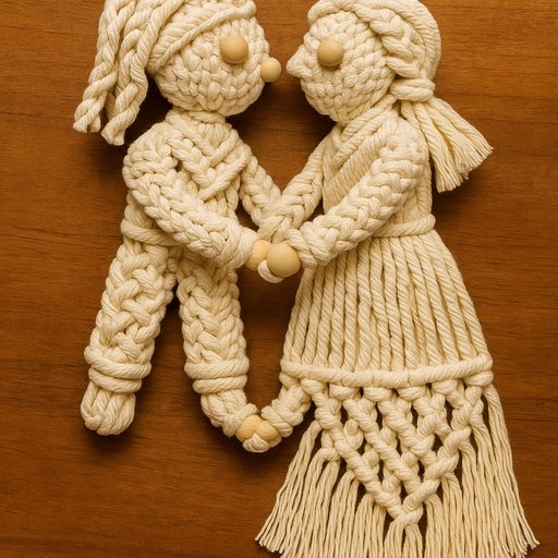 Macrame/Knotted Rope Couple variant 3