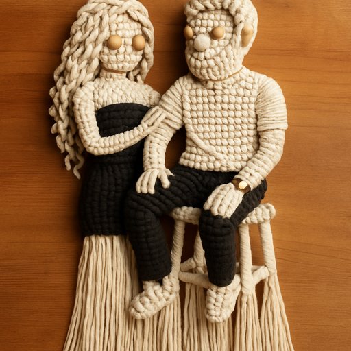 Macrame/Knotted Rope Couple variant 4