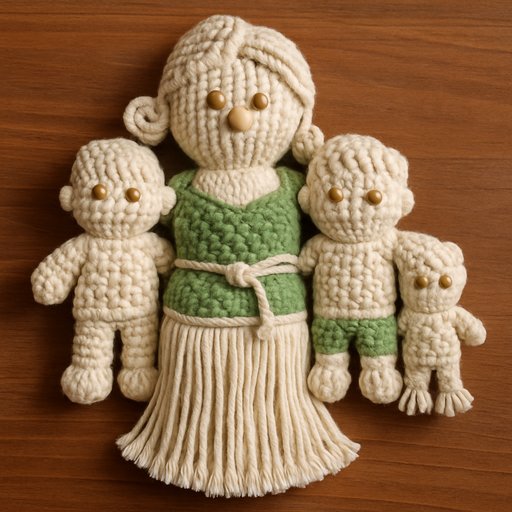Macrame/Knotted Rope Family variant 4