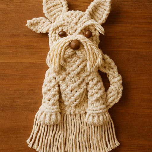 Labrador in Macrame/Knotted Rope style