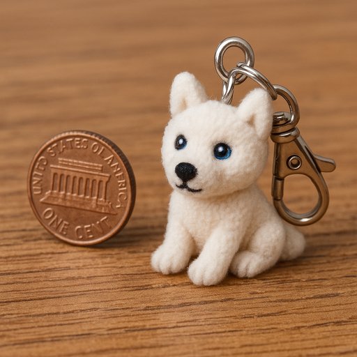 Husky Miniature/Keychain plushy toy