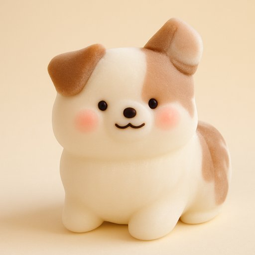 Pomeranian in Mochi Soft style