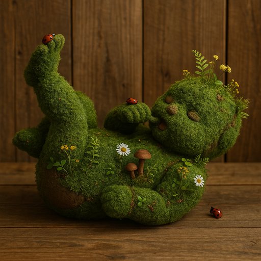 Baby in Moss/Living Plant style
