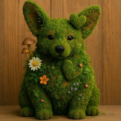 Corgi Moss/Living Plant plushy toy