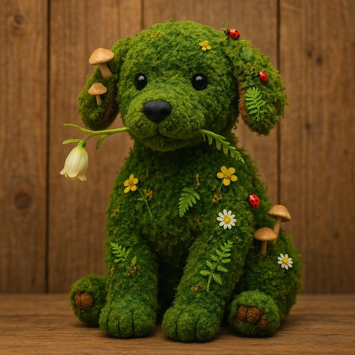 Golden Retriever Moss/Living Plant plushy toy