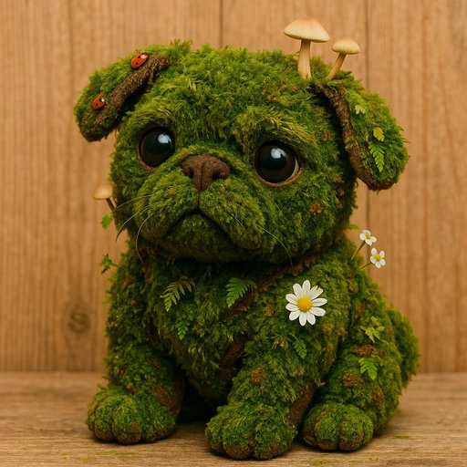 Pug Moss/Living Plant plushy toy