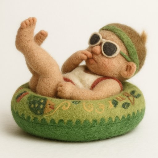 Baby Needle Felt plushy toy transformation