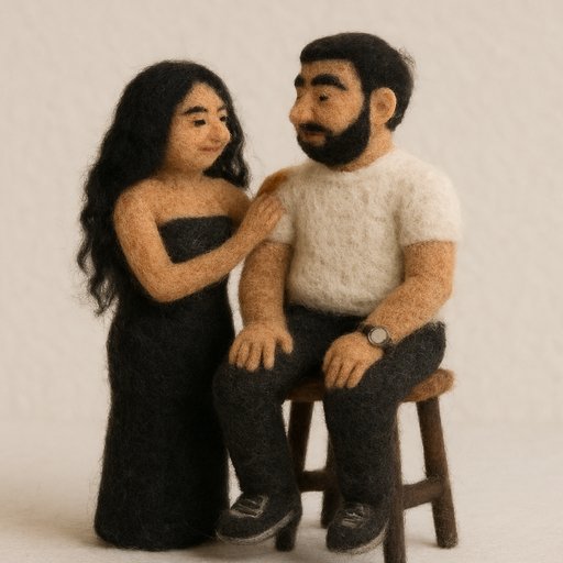 Needle Felt Couple variant 4