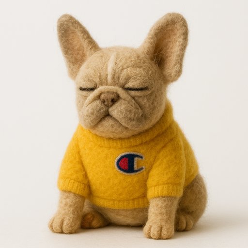 French Bulldog in Needle Felt style