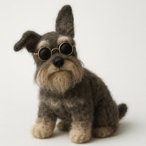 Labrador Needle Felt plushy toy transformation