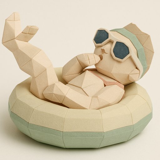 Baby in Origami/Paper style