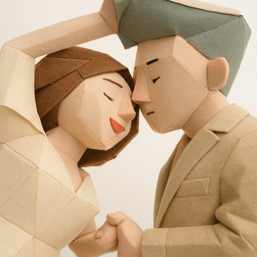 Origami/Paper Couple variant 3