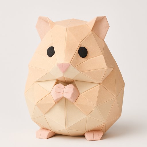 Hamster in Origami/Paper style