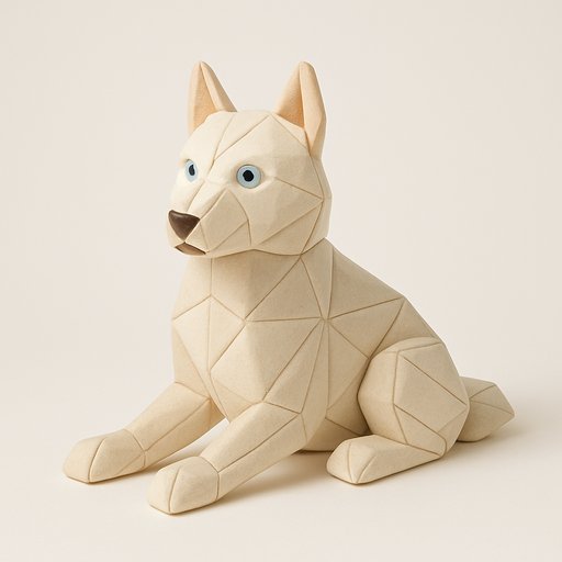 Husky Origami/Paper plushy toy