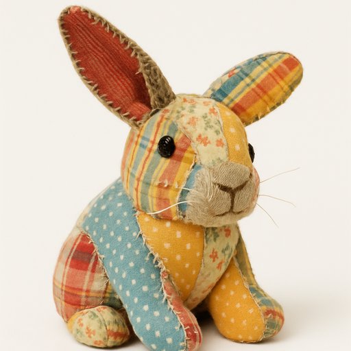 Bunny in Patchwork/Quilted style