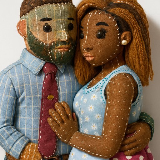 Patchwork/Quilted Couple variant 2