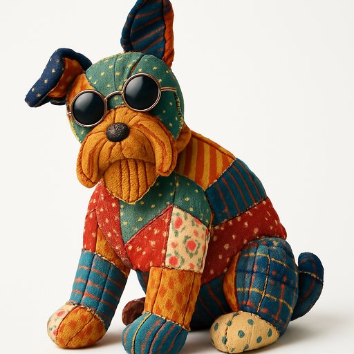 Labrador in Patchwork/Quilted style