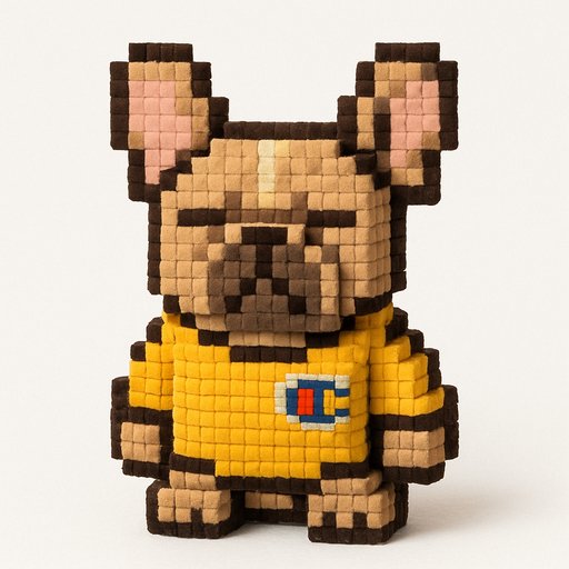 French Bulldog in Pixel/8-Bit style