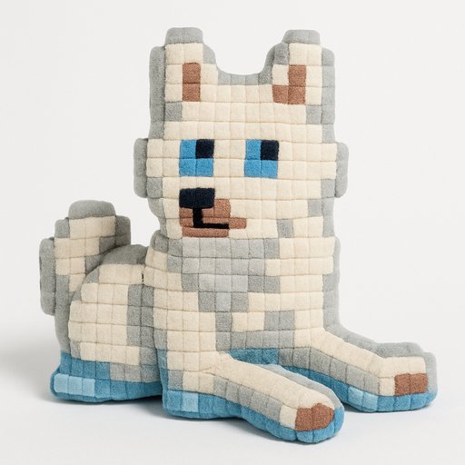 Husky in Pixel/8-Bit style