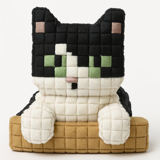 Orange Tabby Cat in Pixel/8-Bit style