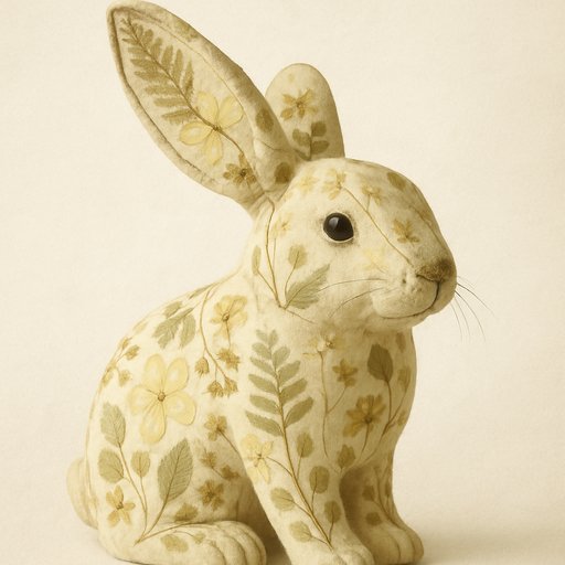 Bunny Pressed Botanical plushy toy