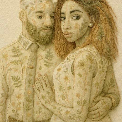 Pressed Botanical Couple variant 2