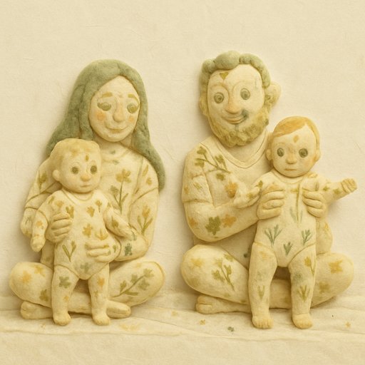 Family in Pressed Botanical style