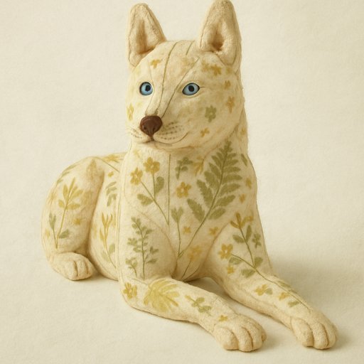 Husky Pressed Botanical plushy toy