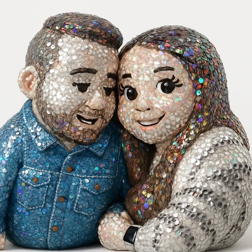 Couple in Sequin/Mermaid Reversible style