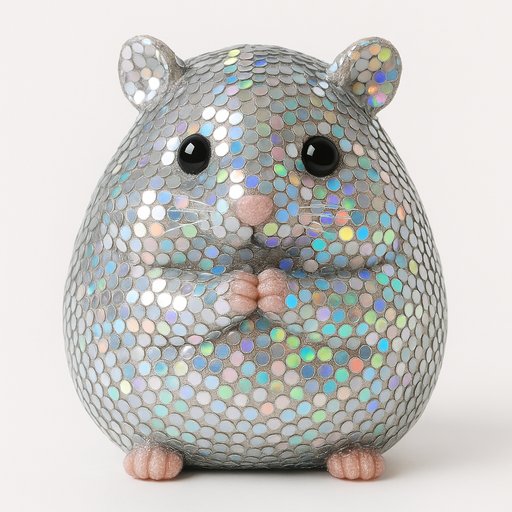 Hamster in Sequin/Mermaid Reversible style