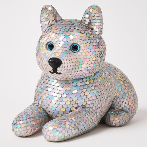 Husky Sequin/Mermaid Reversible plushy toy