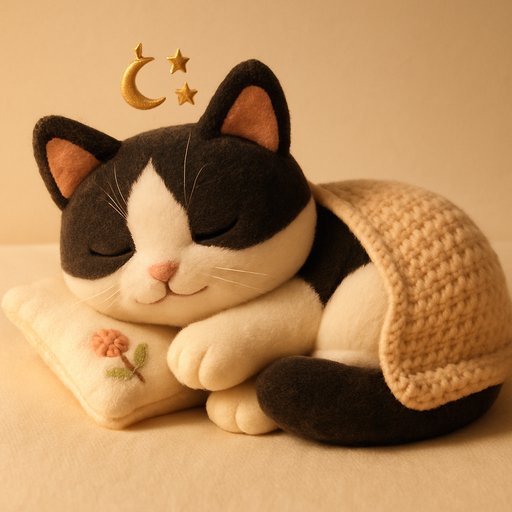 Orange Tabby Cat in Sleepy Dreamer style