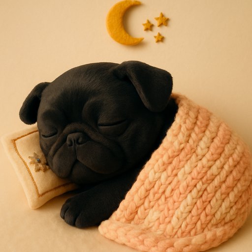 Pug Sleepy Dreamer plushy toy