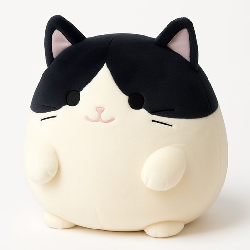 Orange Tabby Cat in Marshmallow Squishy style