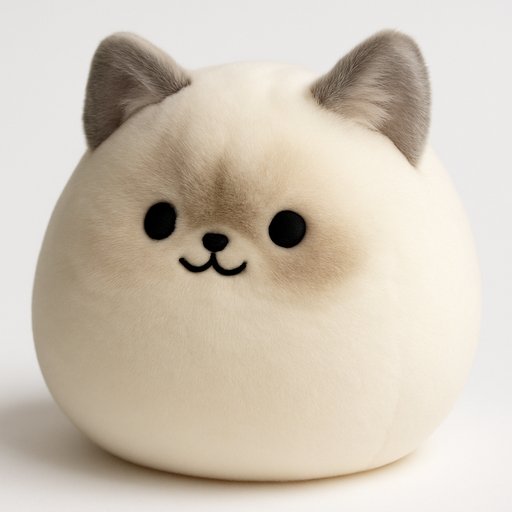 Persian Cat in Marshmallow Squishy style