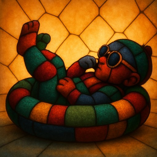 Baby in Stained Glass style