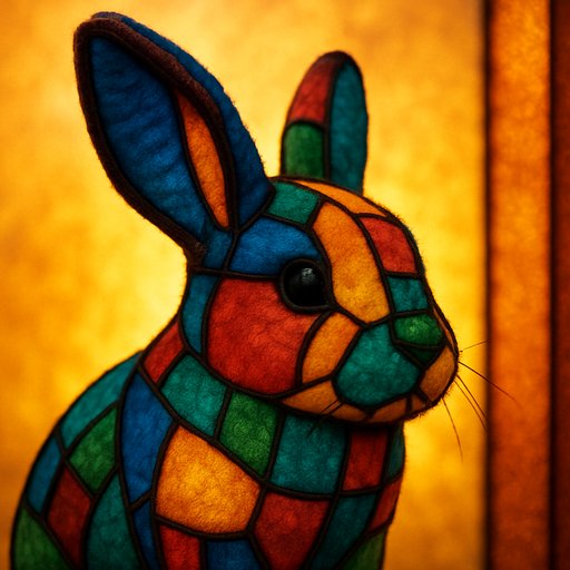 Bunny Stained Glass plushy toy
