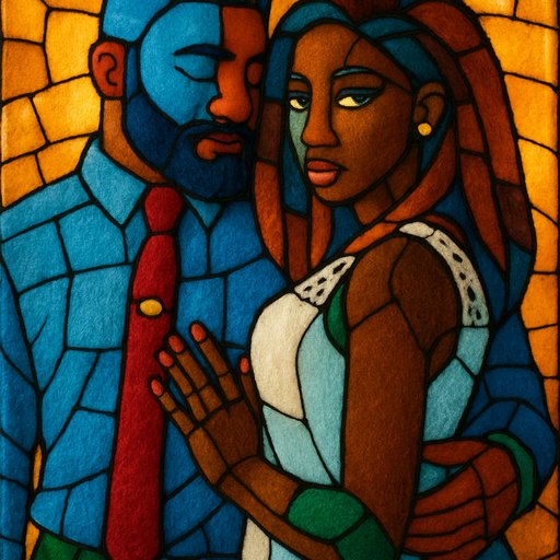 Stained Glass Couple variant 2