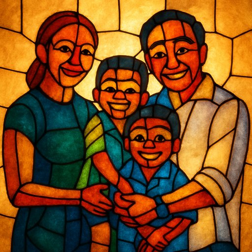Stained Glass Family variant 3