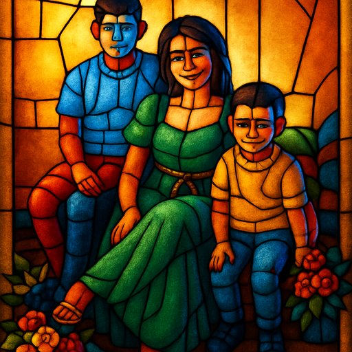 Stained Glass Family variant 4