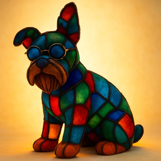 Labrador in Stained Glass style