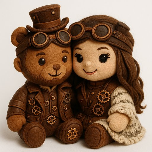 Couple in Steampunk style