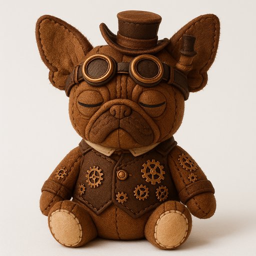 French Bulldog in Steampunk style