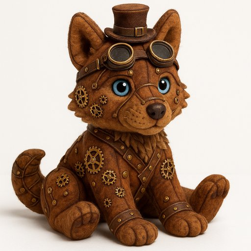 Husky in Steampunk style