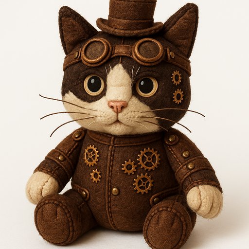 Orange Tabby Cat in Steampunk style