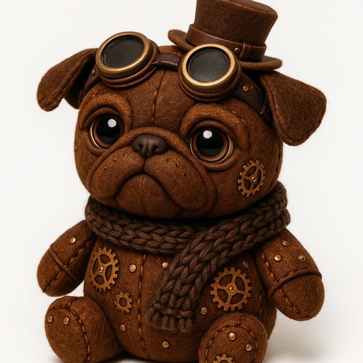 Pug in Steampunk style