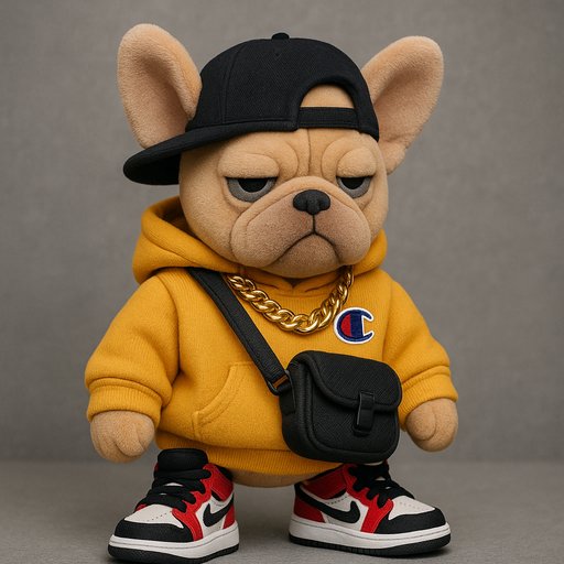 French Bulldog in Streetwear/Hypebeast style