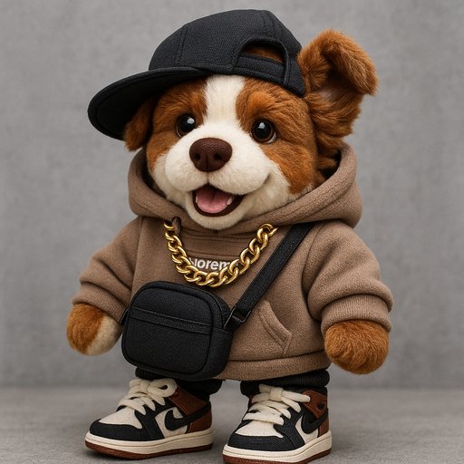 Pomeranian in Streetwear/Hypebeast style