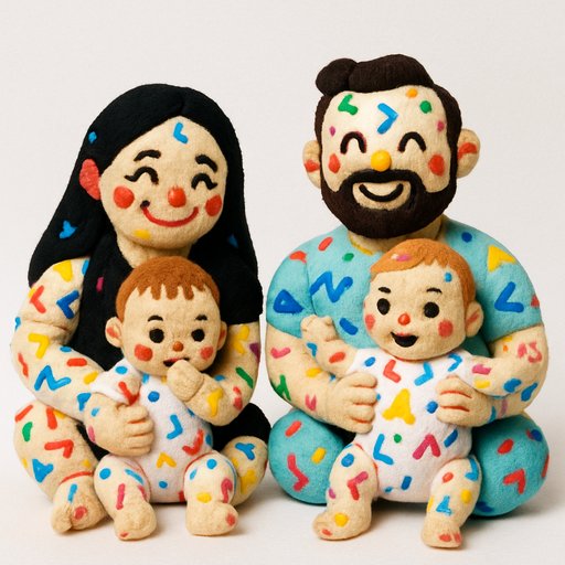 Family Terrazzo/Memphis plushy toy